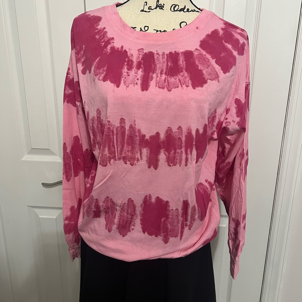 Tie die style long sleeve shirt